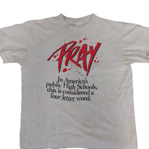 VINTAGE 1992 Living Epistles Double Sided PRAY Shirt XL Single Stitch
